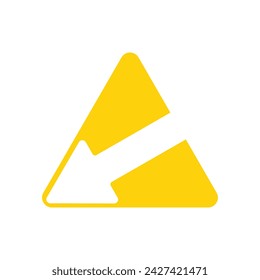 combined triangle with directional arrow logo, Logo Combined letter A and directional arrow