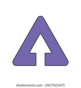 Triángulo combinado con logotipo de flecha direccional, logotipo Letra A combinada y flecha direccional