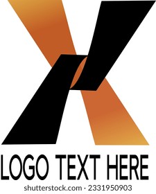 Combined V and A logo, black and orange gradient