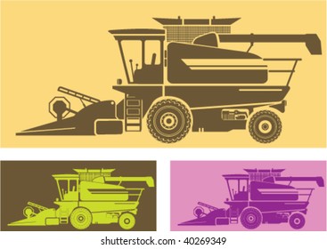 combiner Tractor agricultural equipment