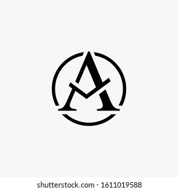 combines the letter A with a check mark. The concept of a minimalist and elegant style. for business and consulting company. for company icons and trademarks - VECTOR