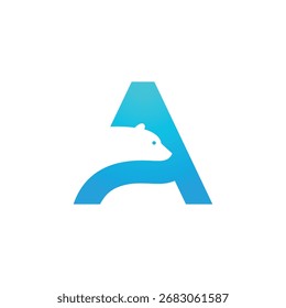 combining the abstract concepts of the letter A and the bear