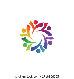 combining circles and people into one unique and interesting concept