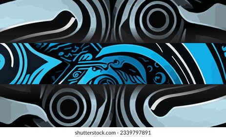 Combining elegant shades of blue and black, this template exudes a sense of sophistication and creativity, making it perfect for artists, designers, or any content creator.