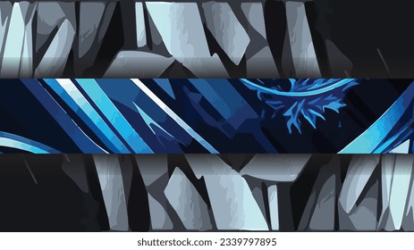 Combining elegant shades of blue and black, this template exudes a sense of sophistication and creativity, making it perfect for artists, designers, or any content creator.