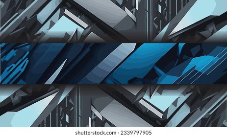Combining elegant shades of blue and black, this template exudes a sense of sophistication and creativity, making it perfect for artists, designers, or any content creator.