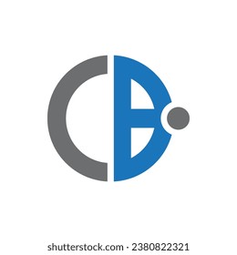 Letra combinada C y B con punto para logotipo