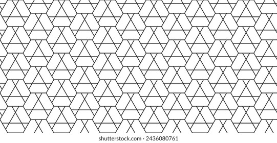 Combining trapezoid, hexagon, and triangle mosaic design for floor, backsplash, and wall pavement tessellation. Suitable for prints and digital backdrop texture ideas.