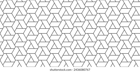 Combining trapezoid, hexagon, and triangle mosaic design for floor, backsplash, and wall pavement tessellation. Suitable for prints and digital backdrop texture ideas.