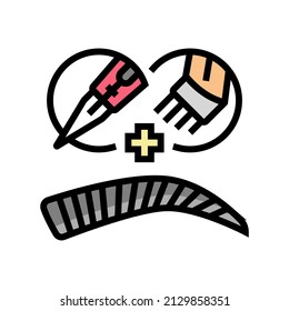 combo brows color icon vector. combo brows sign. isolated symbol illustration