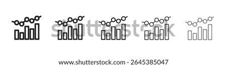 Combo chart icon vector illustration isolated