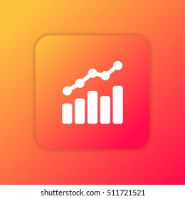 Combo Chart orange bright app ui/ux Icon / Logo design