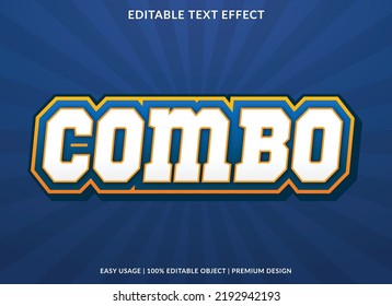 combo editable text effect template use for business logo and brand