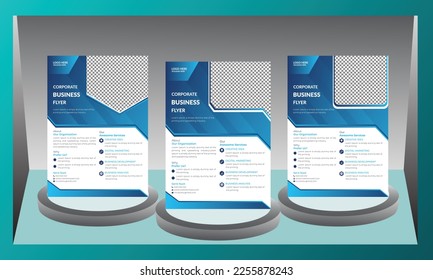 Combo flyer Creatively designed with heart, cleanly organized corporate flyer template suitable for advertising your business to increase your customer. Easy to Edit.