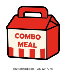 combo meal box vector icon