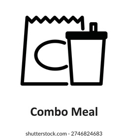 Combo Meal  Vector Icon which can easily modify or edit