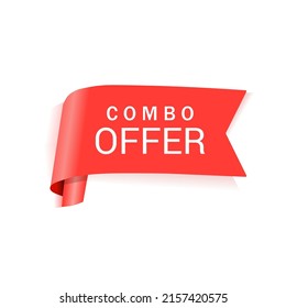 Combo offer banner design. Combo offer label or sticker. Combo offer vector banner design.