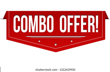 Combo offer banner design on white background, vector illustration