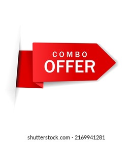 Combo offer banner design. Template for retail promotion and announcement label vector. Designed for your web site design, advertising or social media post.