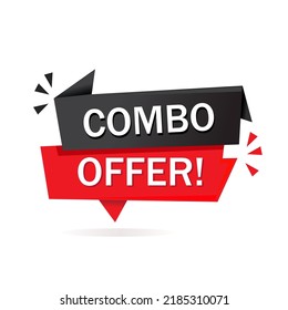 Combo offer banner design template. Vector illustration on white background.