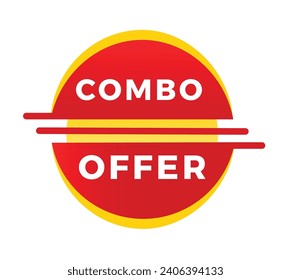 Banner de oferta combinada - icono, plantilla de diseño de etiqueta. Ilustración vectorial de estilo plano aislada en fondo blanco.