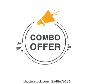Combo offer banner label icon speech bubble modern element. Vector sign.