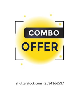 Combinação oferecer banner estilo moderno fala balão modelo ícone. vetor elemento para web.