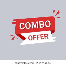 Oferta combinada. Etiquetas para la insignia de la tienda. Banner vectorial, plantilla de diseño.