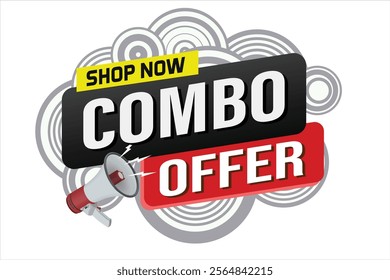 "combo offer sale word mega phone concept vector illustration and 3d style, landing page, template, ui, web, mobile app, poster, banner, flyer, background, gift card, coupon, label, wallpaper
"

