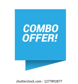 Combo offer sign, emblem, label, badge,sticker. Combo offer paper origami speech bubble. Combo offer tag. Combo offer banner. Designed for your web site design, logo, app, UI - Vektor 