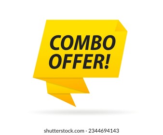 Combo offer label, badge or banner design element. Flat style vector icon.  12817811 Vector Art at Vecteezy