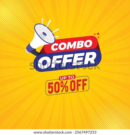 Combo Offer Social Media post with podium, Combo offer banner,
Special Offer and Promotional Post social media, yellow color template,