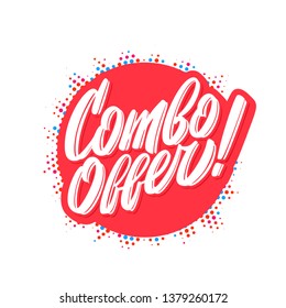 Combo Offer. Vector Lettering Banner.