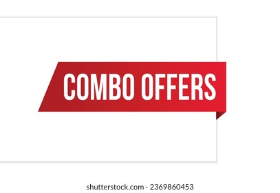 Combo offers banner design. Combo offers icon. Flat style vector illustration.