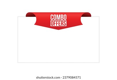 combo offers banner design. combo offers icon. Flat style vector illustration.