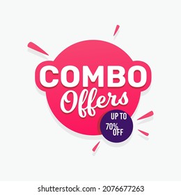 Combo offers labels promotion banner
