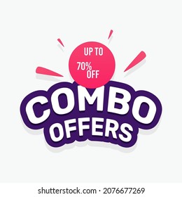 Combo offers labels promotion banner