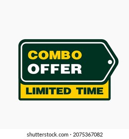 Combo offers labels sign promotion