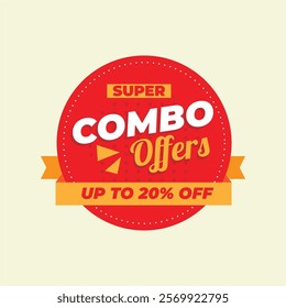 Combo offers labels vector illustration