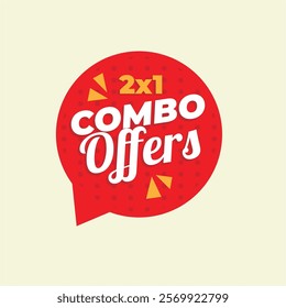Combo offers labels vector illustration