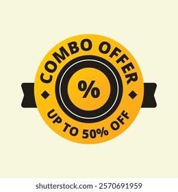 Combo offers labels vector illustration