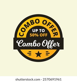 Combo offers labels vector illustration