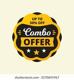 Combo offers labels vector illustration