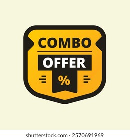 Combo offers labels vector illustration