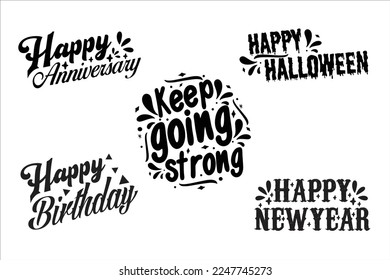 Combo Set Typography T-shirt Design.