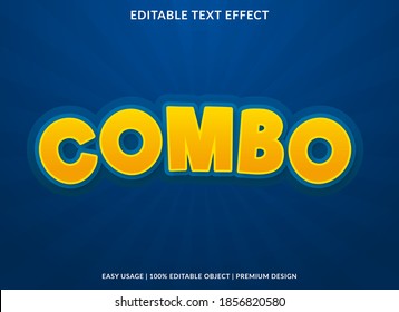 combo text effect template design with bold font style use for brand and business logo