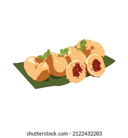 Vector de diseño alimentario indonesio de combate