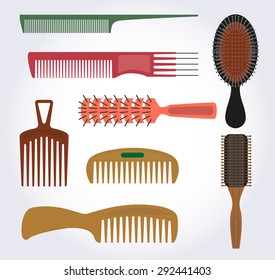 Combs, cepillos para cepillo de pelo, hay muchas formas diferentes y diferentes para el pelo.