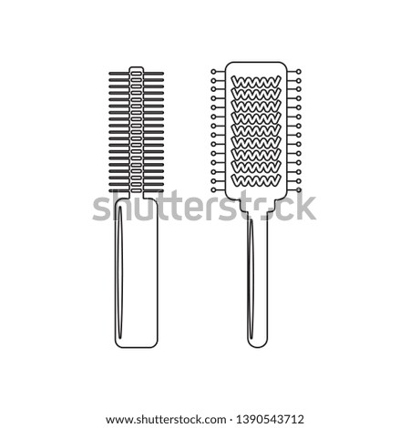 combs icon. Element of beauty salon for mobile concept and web apps icon. Outline, thin line icon for website design and development, app development
