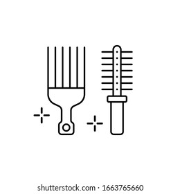 Combs icon. Simple line, outline vector elements of beauty salon things for ui and ux, website or mobile application